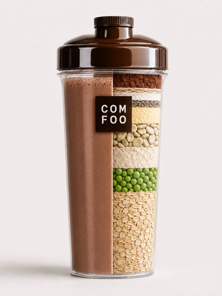 Original - Chokolade – råvarer og færdig shake i samme flaske