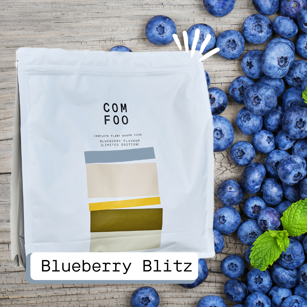 ComFoo, Complete Food, Blueberry Blitz, måltidsersättning, blåbär