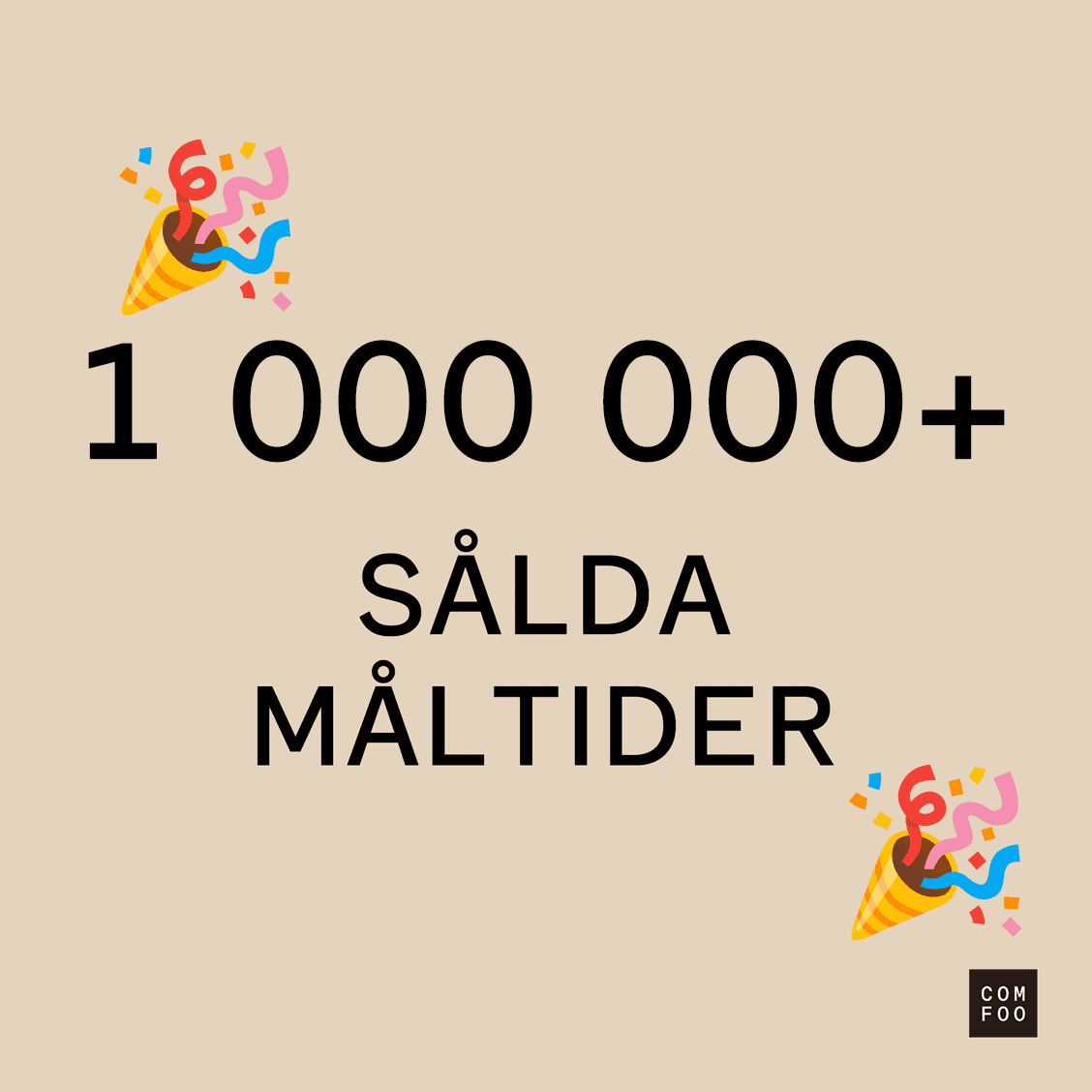 ComFoo har sålt över 1 miljon kompletta måltider