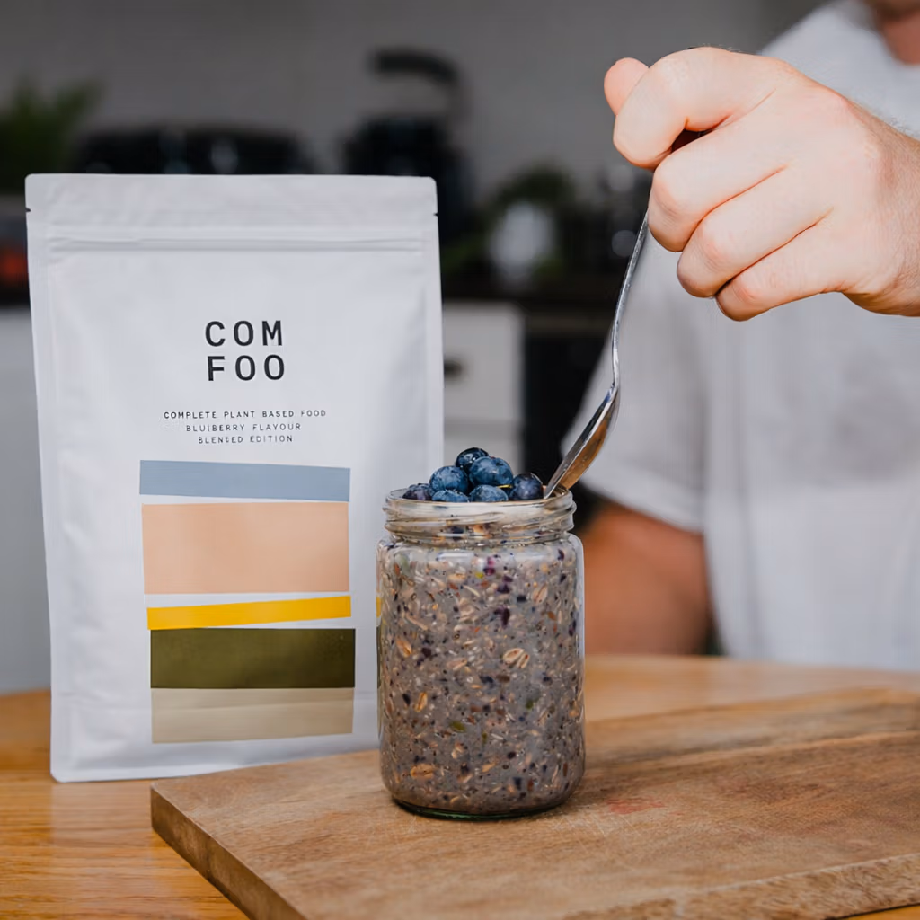 ComFoo overnight oats med blåbär